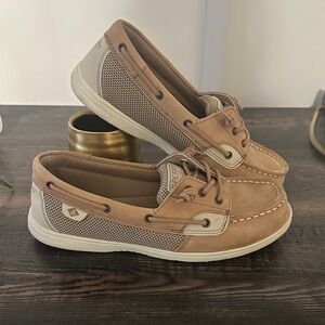 Sperry Women's Brown and Cream Loafers